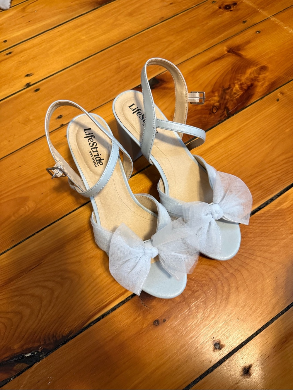 LifeStride light Blue Bow Slingback Heels